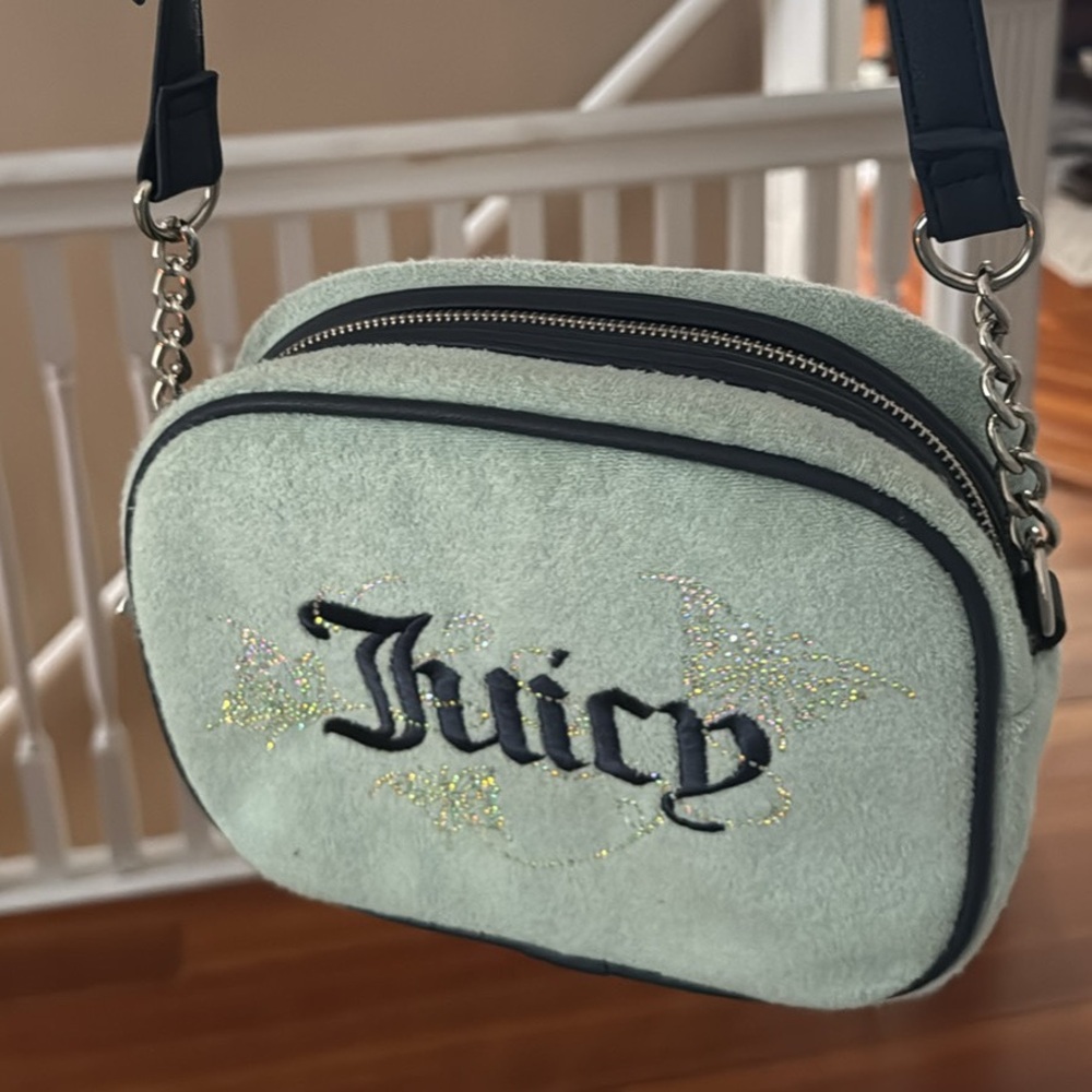 Juicy Couture Blue Butterfly Crossbody ‘Camera’ Bag